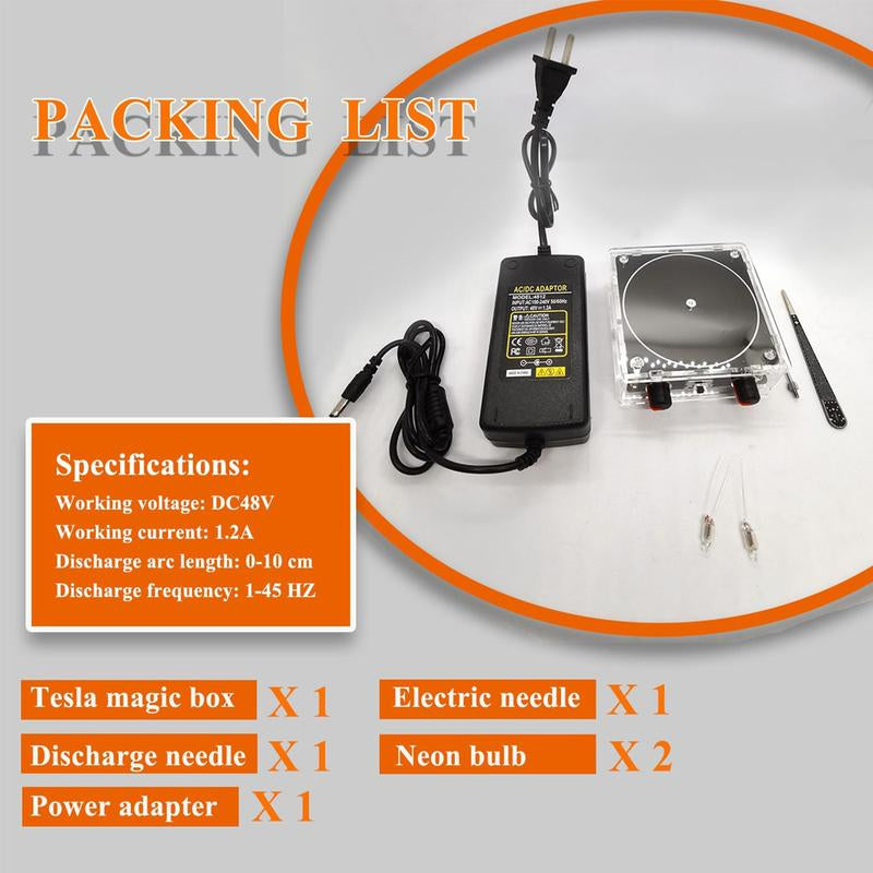 Music Tesla-Coil Night Light, Touchable Artificial Arc +Plasma Speaker, Noveltylighting for Home Bedroom Living Room Decor